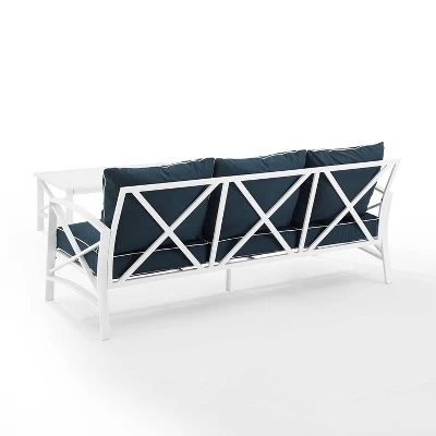 Kaplan 2pc Outdoor Sofa Set - Navy - Crosley 2 Kaplan 2pc Outdoor Sofa Set - Navy - Crosley - Image 2