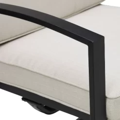 5pc Kaplan Outdoor Steel Round Dining Set With Swivel Chairs Oatmeal/Bronze - Crosley -Outdoor Garden GUEST f74776bf 9648 4295 bf5c 86412d2ad765