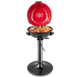 Costway Portable 1600W Electric BBQ Grill With Temperature Control & Grease Collector Red/Black -Outdoor Garden GUEST f7b6a537 0104 4de8 a4f2 01a2febbf703