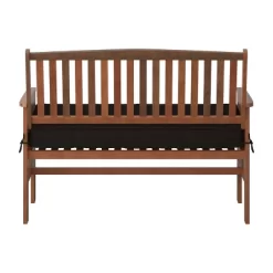 Miramar Hardwood Outdoor Bench - Cinnamon Brown/Black - CorLiving -Outdoor Garden GUEST f80a568a 2dc8 46c5 bb79 46e4a676e7f4