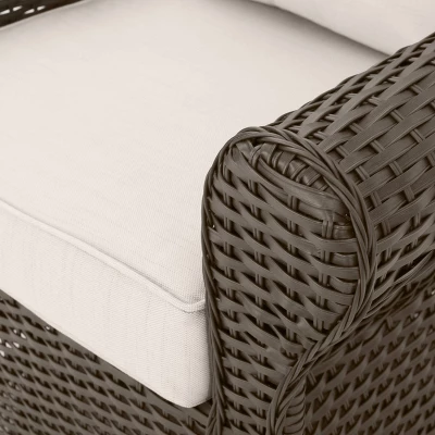 Amaya 5pc Outdoor 4 Wicker Swivel Chair & Fire Pit Set - Dark Brown/Beige/Matte Black - Christopher Knight Home 15 Amaya 5pc Outdoor 4 Wicker Swivel Chair & Fire Pit Set - Dark Brown/Beige/Matte Black - Christopher Knight Home - Image 15