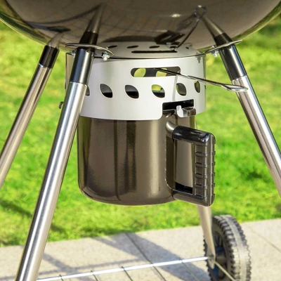 Captiva Designs E02GR013 22" Kettle Charcoal Grill With Pizza Ring And Pizza Stone - Black 3 Captiva Designs E02GR013 22" Kettle Charcoal Grill With Pizza Ring And Pizza Stone - Black - Image 3