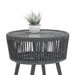 3pc Outdoor Wicker Conversation Set With Cushions - Dark Gray - GODEER -Outdoor Garden GUEST f8cb9f13 739c 4634 8de0 ead4ce2110a5
