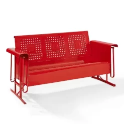 Bates Outdoor Sofa Glider - Bright Red - Crosley -Outdoor Garden GUEST f96ba05b 83a2 42f3 8f4b cc2f98dea973
