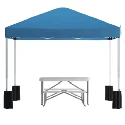 Flash Furniture 10'x10' Pop Up Event Canopy Tent With Wheeled Case And Folding Bench Set - Portable Tailgate, Camping, Event Set 17 Flash Furniture 10'x10' Pop Up Event Canopy Tent With Wheeled Case And Folding Bench Set - Portable Tailgate, Camping, Event Set -Outdoor Garden GUEST f9ec948a 3bd9 422c 886e 7f03e5258013