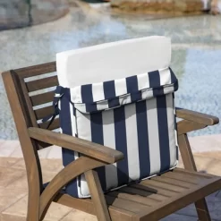 20" X 20" ProFoam Outdoor Dining Seat Cushion Cabana Blue - Arden Selections -Outdoor Garden GUEST fa0ac9f7 be24 44d1 9339 a7b180b7d2ba