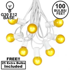 Novelty Lights 100 Feet G30 Globe Outdoor Patio String Lights, White Wire -Outdoor Garden GUEST fa203636 3cdd 4543 9b7a ed0d9411be1c
