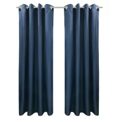 Commonwealth Seascapes Light Filtering Enhance Living Space With Satiny Look Grommet Outdoor Panel Pair Indigo