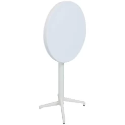 Sunnydaze Decor Sunnydaze 45"H Round Plastic All-Weather Commercial-Grade Patio Bar Table With Foldable Design, White -Outdoor Garden GUEST fd32a99e 0134 42d5 93b4 310364f6562f