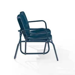 Ridgeland Outdoor Metal Loveseat Glider - Navy - Crosley -Outdoor Garden GUEST fd884199 c21e 45a9 ad3b d3f346f04f57