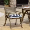 20" X 20" ProFoam Outdoor Dining Seat Cushion Cabana Blue - Arden Selections