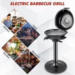 Costway Portable 1600W Electric BBQ Grill With Temperature Control & Grease Collector Red/Black -Outdoor Garden GUEST fdf47f46 4a15 419c 874b 6ce95259ad14