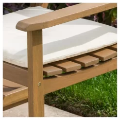 Belize Meranti Adjoined 2-Seater - Cream & Honey Oak - Christopher Knight Home -Outdoor Garden GUEST ff67c07b 6d94 474f bb7c c9cdacaed545